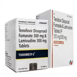 Тенофовир   Ламивудин (Tudobest L / Tenolam) табл. 300мг/300мг №30 в Самаре и области фото